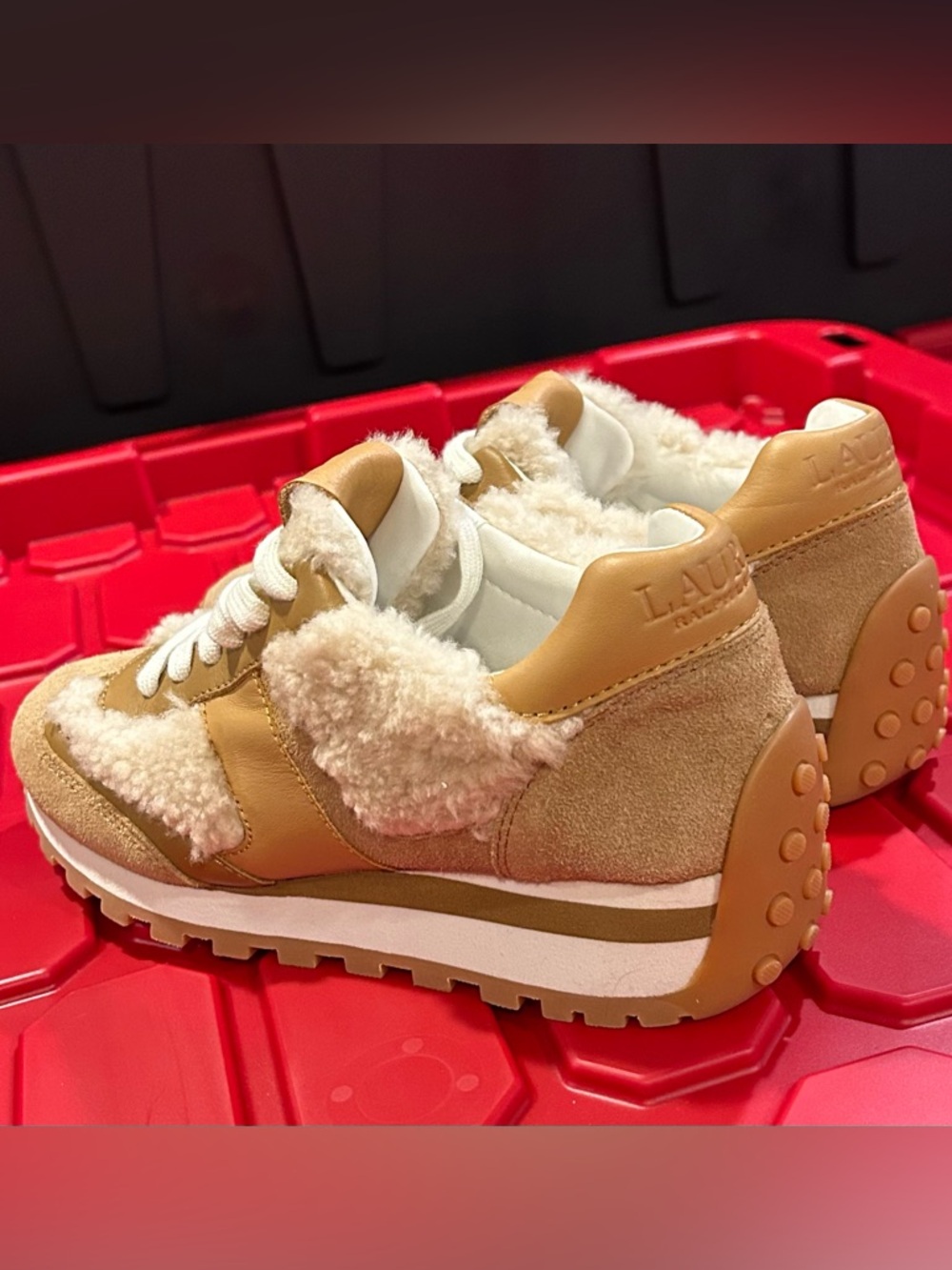 Lauren Ralph Lauren Dani Suede Shearling Sneakers